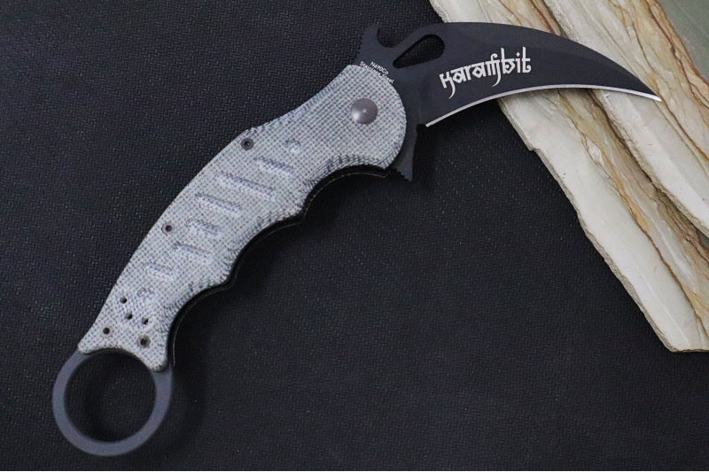 Fox Knives Karambit - Black Micarta Handle / N690Co Blade / Emerson Wave - 479MIB