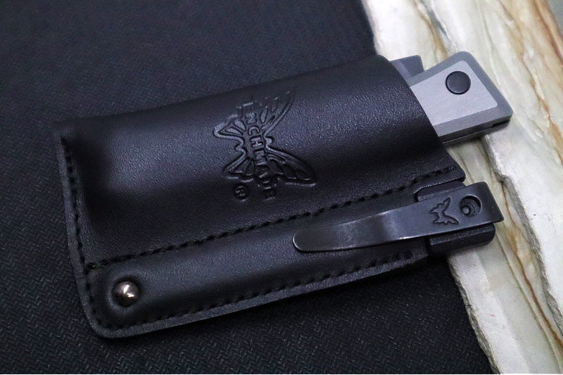 Benchmade 315BK-01 Successor - M390 Steel / Spearpoint Blade/ Black DLC Finish / Burnt Brass Anodized Aluminum & Ash Gray Aluminum Bolsters - Northwest Knives