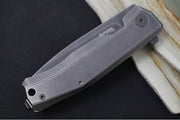 Lionsteel Myto Flipper - Black Stonewashed Finish /  Drop Point Blade / M390 Steel / Black Stonewashed Anodized Aluminum Handle MT01BBW - Northwest Knives