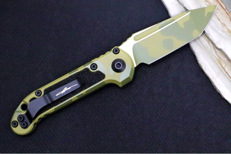 Microtech L.U.D.T Gen III Signature Series - Bazooka Camo Finished Blade / Tanto Blade / M390MK Steel / Bazooka Camo Cerakoted Aluminum Handle - 1136-1BOCS-Z4