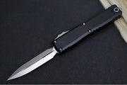 Microtech Ultratech Gen IV OTF - Stonewash Finish / Dagger Blade / Black Anodized Aluminum Handle 11224-10 - Northwest Knives