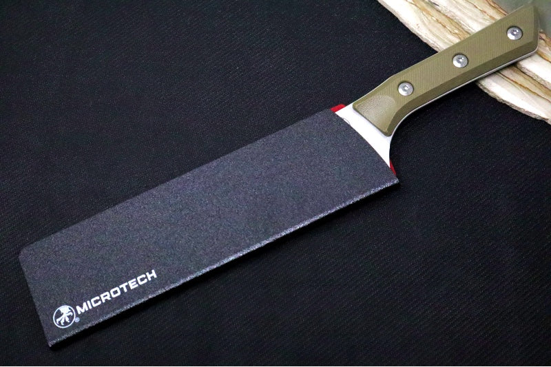 Microtech Chef's Knife - M390MK Steel / Stonewashed Finish / OD Green G-10 Handle 3000-10OD - Northwest Knives