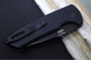 Pro Tech SBR Auto - "Starry Night" Custom G-Carta & Black Anodized Aluminum Handle / DLC Black Blade / Abalone Push Button LG423-StarryNight - Northwest Knives