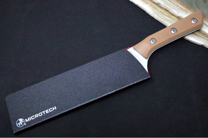 Microtech Chef's Knife - M390MK Steel / Stonewashed Finish / Coyote Tan G-10 Handle 3000-10CE
