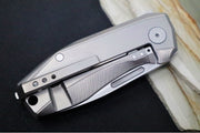 Lionsteel Nano Flipper - Stonewashed Finish / Drop Point Blade / M390 Steel / Black Carbon Fiber Handle NA01CF - Northwest Knives