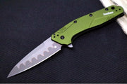 Kershaw 1812OLCB Dividend Assisted Opening - D2 & N690 Composite Blade / OD Green Aluminum Handle - Northwest Knives