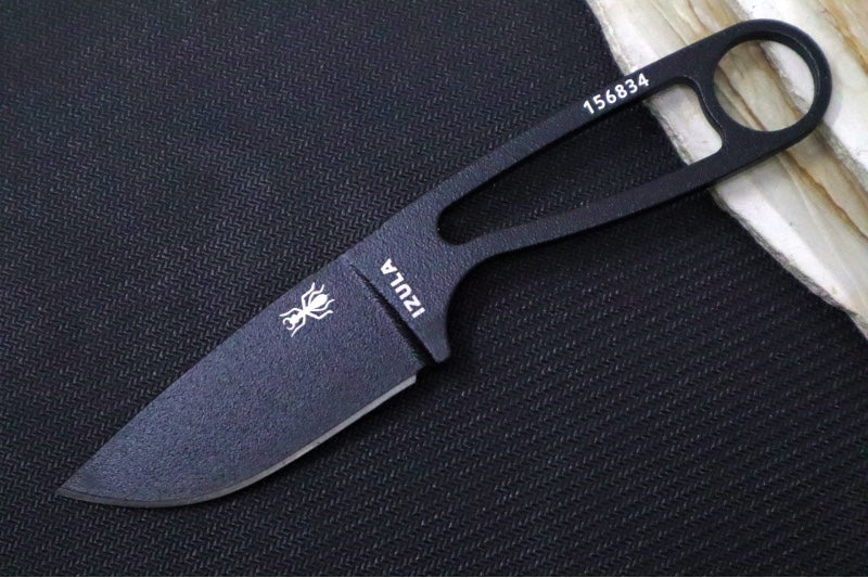 Esee Knives Izula - Black 440C Skeletonized Handle / 1095 Steel Blade / Black Textured Powdered Blade IZULA-B - Northwest Knives
