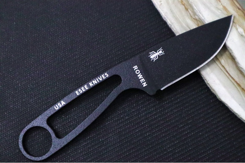 Esee Knives Izula - Black 440C Skeletonized Handle / 1095 Steel Blade / Black Textured Powdered Blade IZULA-B