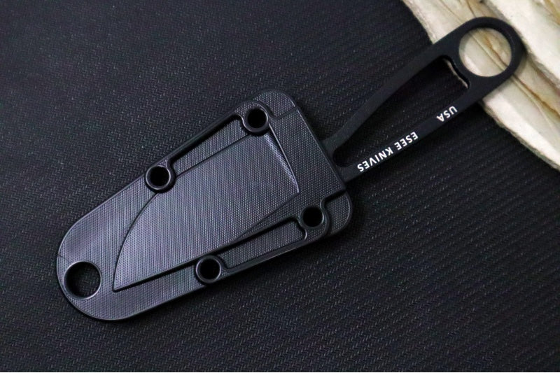 Esee Knives Izula - Black 440C Skeletonized Handle / 1095 Steel Blade / Black Textured Powdered Blade IZULA-B - Northwest Knives
