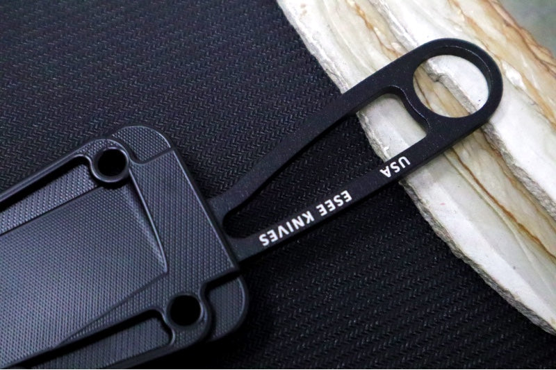 Esee Knives Izula - Black 440C Skeletonized Handle / 1095 Steel Blade / Black Textured Powdered Blade IZULA-B - Northwest Knives