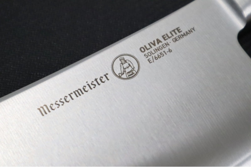 Messermeister - Oliva Elite 6" Cleaver - Fully Forged German Stainless Steel - Natural Italian Olive Wood Handle - Made in Solingen, Germany