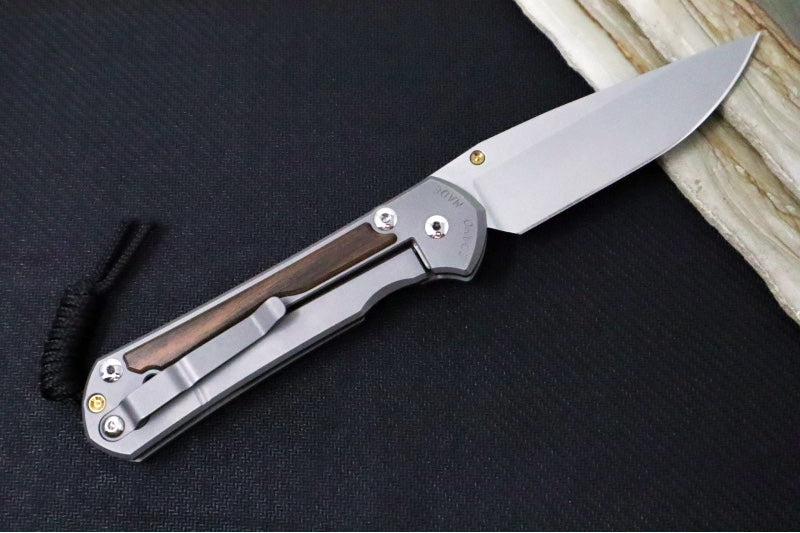 Chris Reeve Large Sebenza 31 - Drop Point Blade /  Macassar Ebony Inlay / CPM-Magnacut (A1) L31-1116