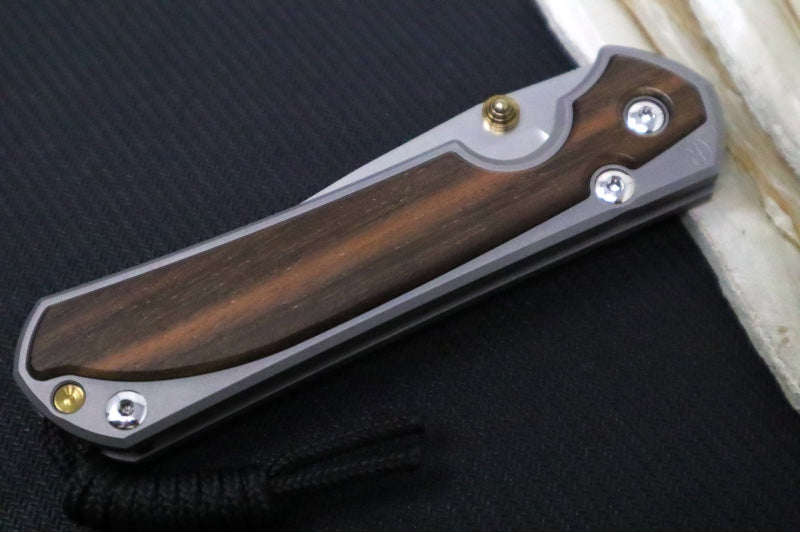 Chris Reeve Large Sebenza 31 - Drop Point Blade /  Macassar Ebony Inlay / CPM-Magnacut (A1) L31-1116