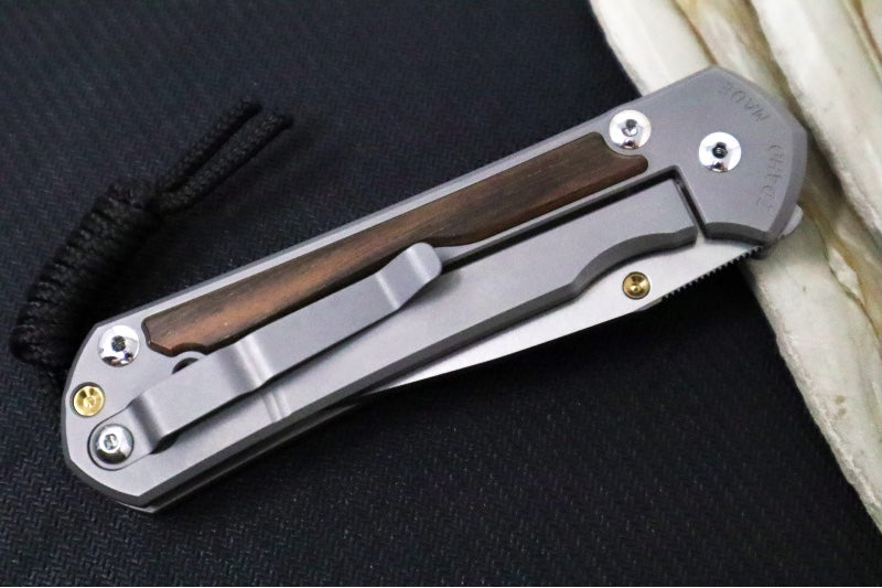 Chris Reeve Large Sebenza 31 - Drop Point Blade /  Macassar Ebony Inlay / CPM-Magnacut (A1) L31-1116