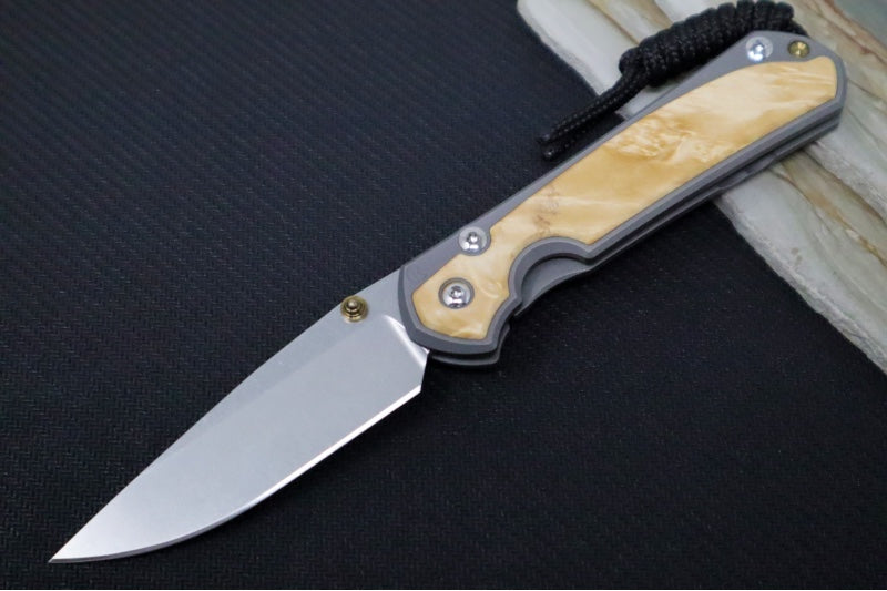 Chris Reeve Knives Small Sebenza 31 - Drop Point / Box Elder Inlay (A1) S31-1108