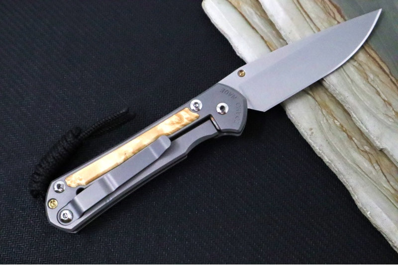 Chris Reeve Knives Small Sebenza 31 - Drop Point / Box Elder Inlay (A1) S31-1108