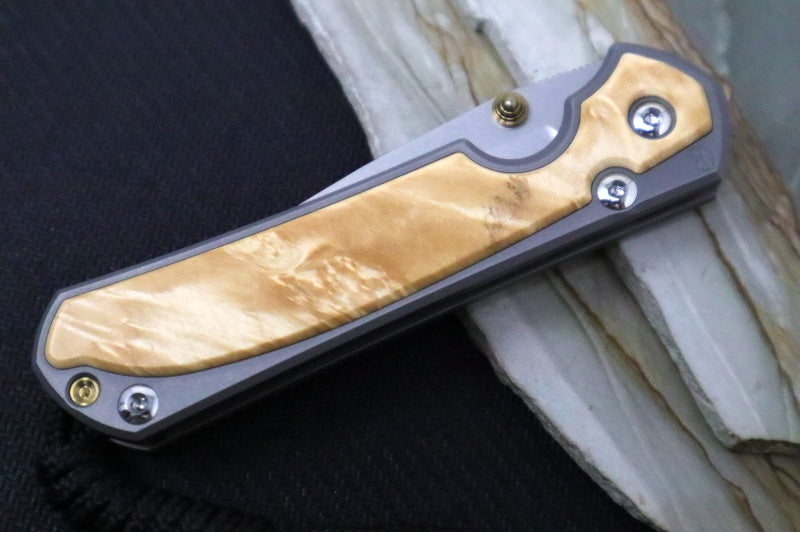 Chris Reeve Knives Small Sebenza 31 - Drop Point / Box Elder Inlay (A1) S31-1108