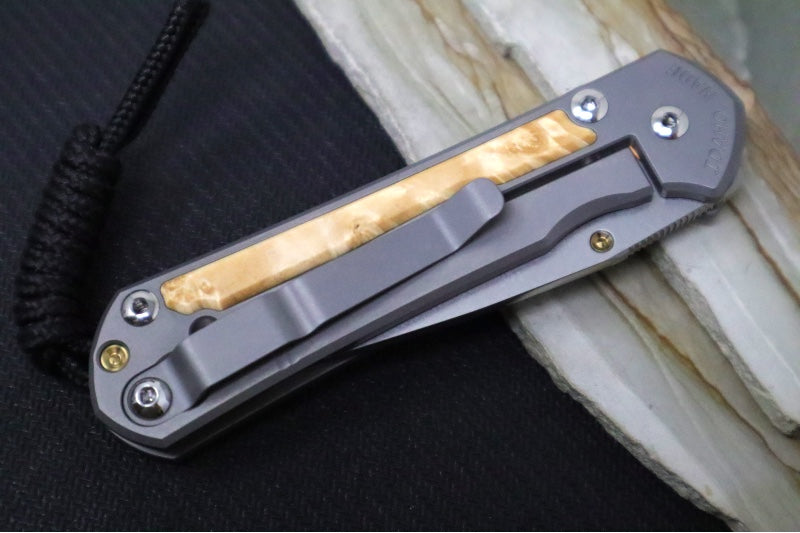 Chris Reeve Knives Small Sebenza 31 - Drop Point / Box Elder Inlay (A1) S31-1108