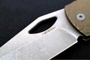 McNees Knives 3.75" DX Dixon - CPM-Magnacut Steel / Drop Point / Bronzed Anodized Honeycomb Titanium Handle & Stonewashed Hardware - Northwest Knives