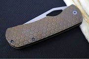 McNees Knives 3.75" DX Dixon - CPM-Magnacut Steel / Drop Point / Bronzed Anodized Honeycomb Titanium Handle & Stonewashed Hardware - Northwest Knives