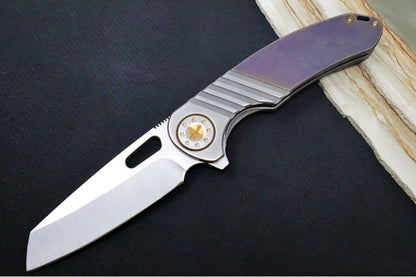 Curtiss Knives F3 Large Titanium Flipper - Wharny Blade / Magnacut Steel / Slide-Mill Titanium Handle & Hardware 8497