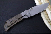McNees Knives PM Mac2 3.5" Swerve Folding Knife - CPM-Magnacut Steel / Drop Point / Bronzed Anodized Titanium Handle & Stonewashed Hardware - Northwest Knives