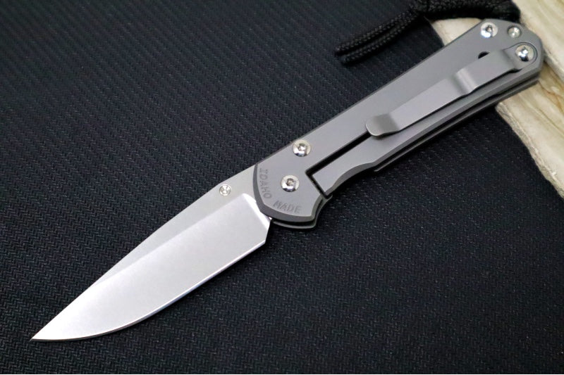 Chris Reeve Knives Small Sebenza 31 LEFT HAND Forever Flag CGG - Full Titanium Handle with Forever Flag Graphic / CPM-Magnacut Blade S31-1691