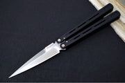 Pro Tech Flyfather 2 Balisong - Satin Spearpoint Blade/ 154CM Steel / Black Anodized Aluminum Handle FF2101 - Northwest Knives