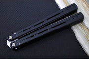 Pro Tech Flyfather 2 Balisong - Satin Spearpoint Blade/ 154CM Steel / Black Anodized Aluminum Handle FF2101 - Northwest Knives