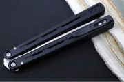 Pro Tech Flyfather 2 Balisong - Satin Spearpoint Blade/ 154CM Steel / Black Anodized Aluminum Handle FF2101 - Northwest Knives