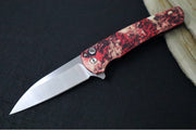 Pro Tech Malibu Flipper Limited -  "Crimson Tiger Camo" Anodized Handle / Black Lip Button / Wharncliffe Blade / CPM-Magnacut 5300-CTC - Northwest Knives