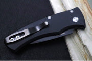 Pro Tech Duke 2 Auto One of a Kind Custom - Black Blade / CPM-Magnacut Steel / Pearl Inlay Push Button / Custom Micarta Inlay & Black Anodized Aluminum Handle - Northwest Knives