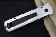 Pro Tech Godson Auto Blade Show West Exclusive - Clear Anodized Aluminum Handle / Black Lip Pearl Push Button / Satin Black DLC 20CV Blade / Black DLC Deep Carry Clip BSW25.Godson.1 - Northwest Knives