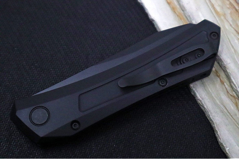 Pro Tech Oligarch Auto Operator - Solid Black Anodized Aluminum Handle / Black DLC Finish / Spear Point Blade / CPM-Magnacut Steel DS103-OPERATOR