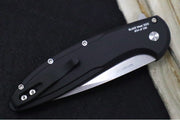 Pro Tech Cambria Flipper Blade Show West Exclusive - Black Anodized Aluminum Handle & Maple Burl Inlay / CPM-Magnacut Steel / Stonewash Finish / Mosaic Pin Button BSW25.Cambria.1 - Northwest Knives