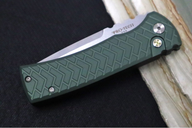 Pro Tech Chaves Redencion Blade Show West Exclusive - "Tread" Green Anodized Aluminum Handle / Tanto Blade / CPM-S35VN Steel / Mosaic Pin Push Button BSW25.Redencion.1 - Northwest Knives