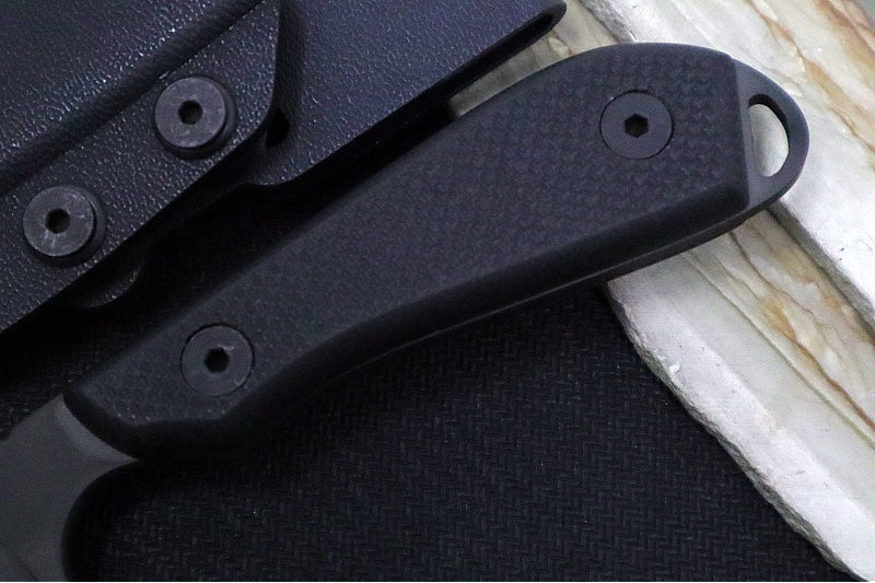 White River Knives Model 1 Caper Pro - CPM-S35VN Steel / Textured Black G-10 Handle