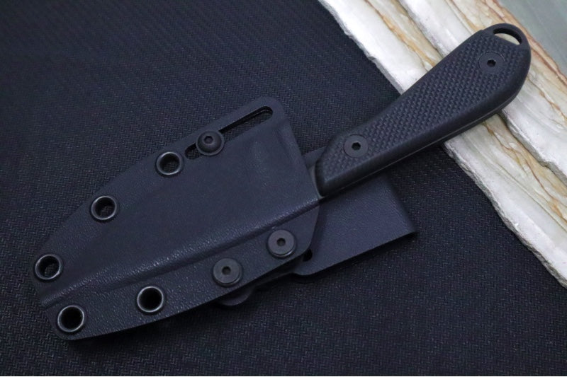 White River Knives Model 1 Caper Pro - CPM-S35VN Steel / Textured Black G-10 Handle