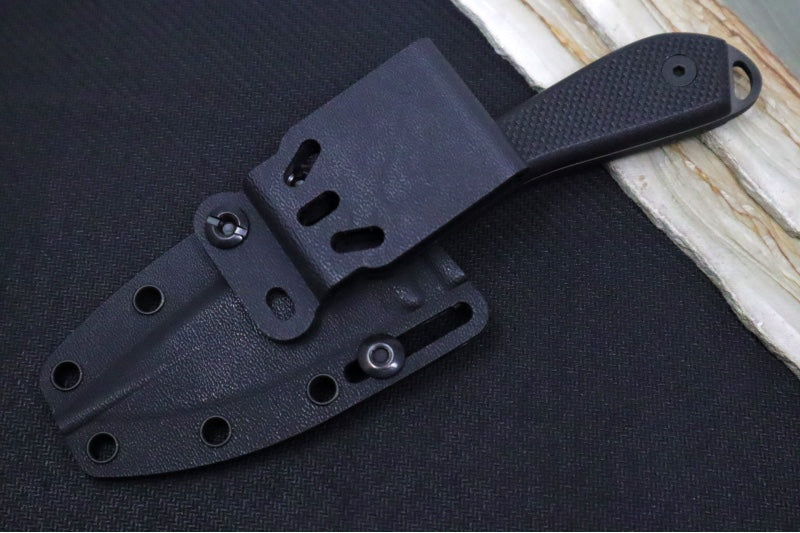 White River Knives Model 1 Caper Pro - CPM-S35VN Steel / Textured Black G-10 Handle