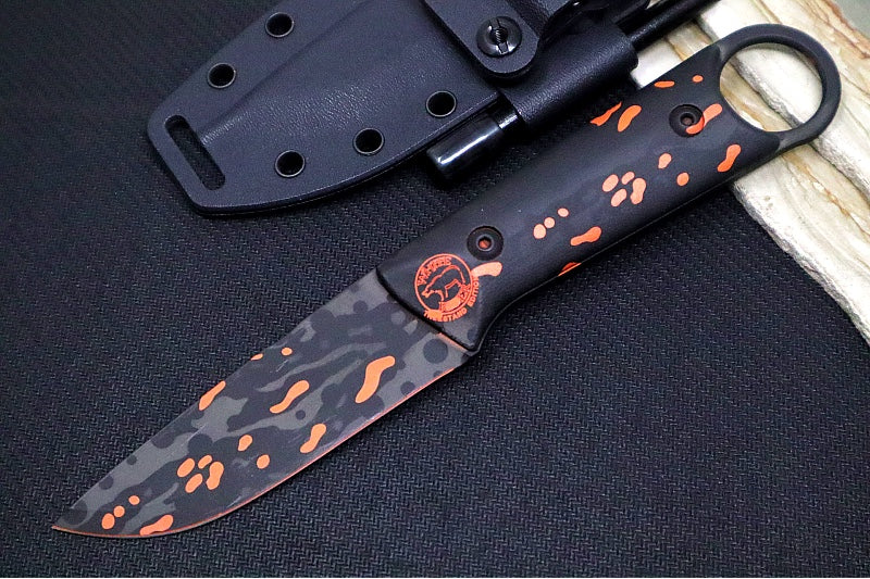 White River Knives FC-PKO Firecraft Custom - Orange Treestand Cerakote Finish / CPM-S35VN Steel / Orange Treestand G-10 Handle