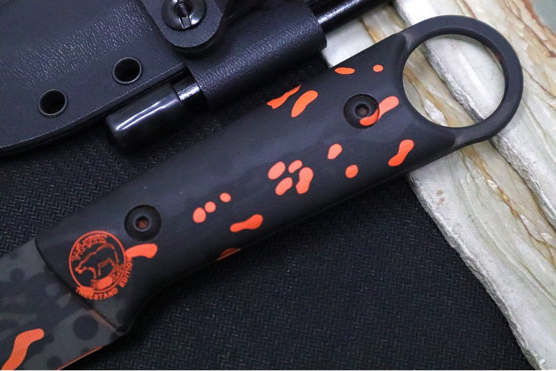 White River Knives FC-PKO Firecraft Custom - Orange Treestand Cerakote Finish / CPM-S35VN Steel / Orange Treestand G-10 Handle