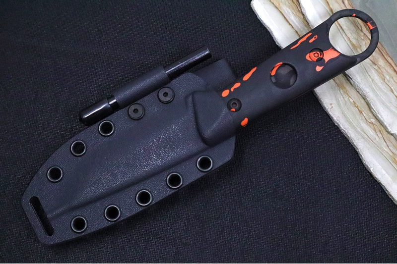 White River Knives FC-PKO Firecraft Custom - Orange Treestand Cerakote Finish / CPM-S35VN Steel / Orange Treestand G-10 Handle