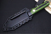 White River Knives 5" Firecraft Custom- Black Cerakote Finish / CPM-S35VN Steel / Black and Green G-10 Handle / Black Kydex Sheath - Northwest Knives