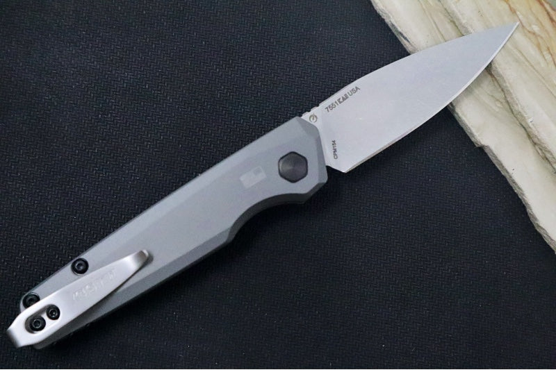 Kershaw 7551 Launch 18 Automatic Knife - Spear Point Blade / Dark Grey Anodized Aluminum Handle / CPM-154 Steel