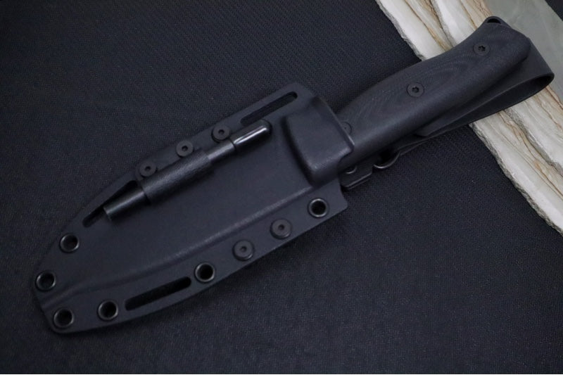 White River Ursus 45 Bushcrafter Custom - Black G-10 Handle / CPM-3V Steel / Black Cerakote Finish / Black Kydex Sheath