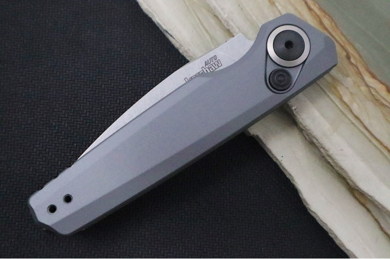 Kershaw 7551 Launch 18 Automatic Knife - Spear Point Blade / Dark Grey Anodized Aluminum Handle / CPM-154 Steel