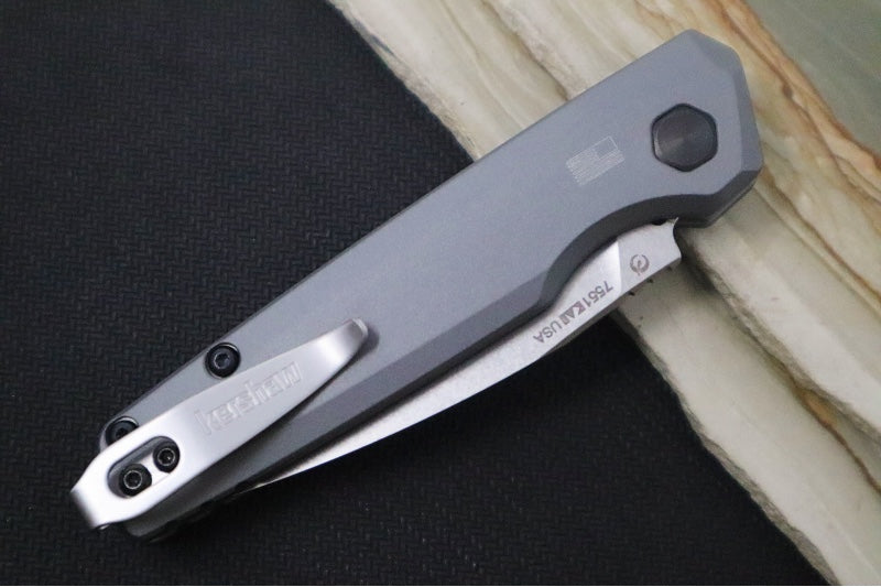 Kershaw 7551 Launch 18 Automatic Knife - Spear Point Blade / Dark Grey Anodized Aluminum Handle / CPM-154 Steel