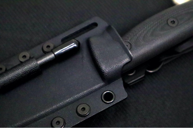 White River Ursus 45 Bushcrafter Custom - Black G-10 Handle / CPM-3V Steel / Black Cerakote Finish / Black Kydex Sheath