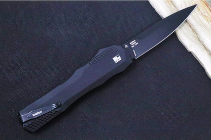 Kershaw 9000BLK Livewire OTF - Black Anodized Aluminum Handle / CPM-Magnacut / Spearpoint Blade / Black Finish