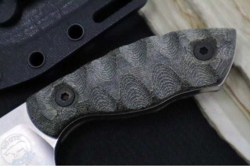 White River Knives GTI 3 - Drop Point Blade / Stonewash Finish / Grooved Contoured Micarta Handle WRGTI3-LBO
